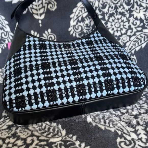 Kate Spade Crossbody Tweed Fabric Blue Multi - Picture 5 of 16